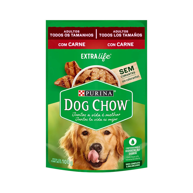 Dog Chow Carne Adultos x15 sobres 100 g