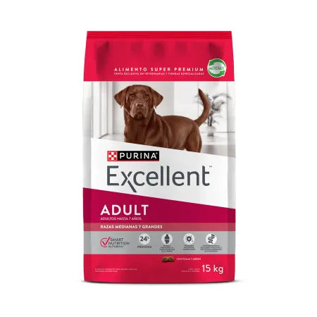 PURINA Excellent Adulto Raza Mediana y Grande Pollo 12 Kg