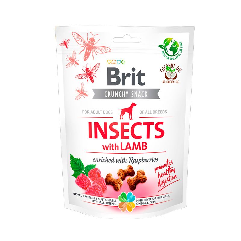 Brit Crunchy Insects Cordero 200 g