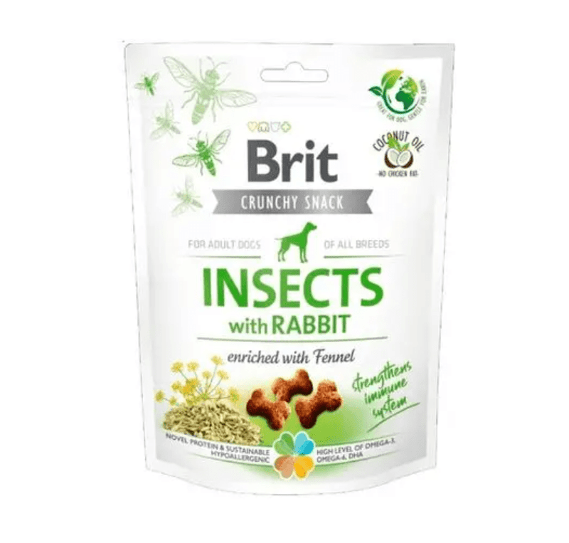Brit Crunchy Insects Conejo 200 g