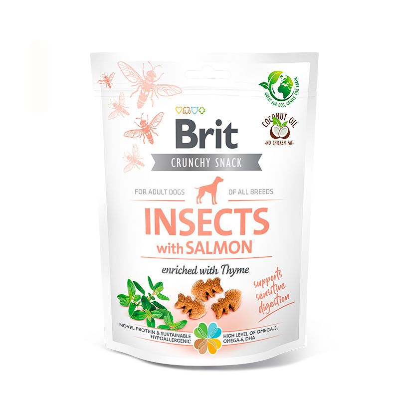 Brit Crunchy Insects Salmon 200 g