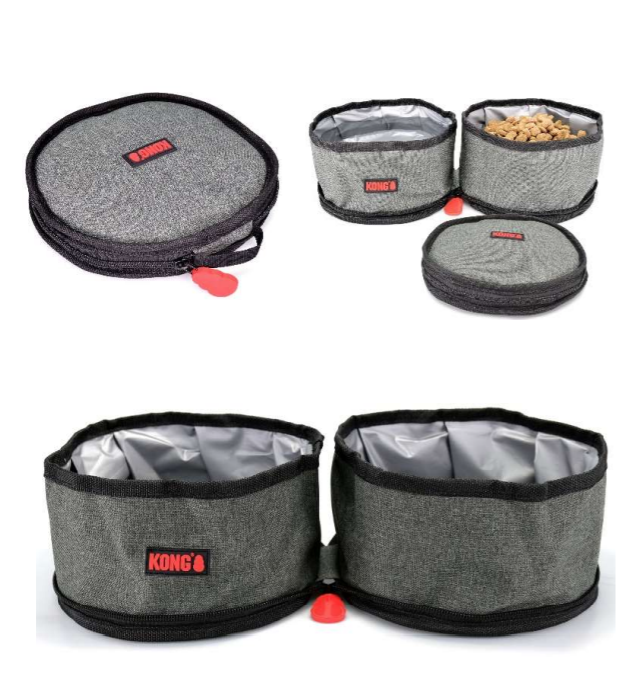 Kong Fold-Up Travel Bowl Set