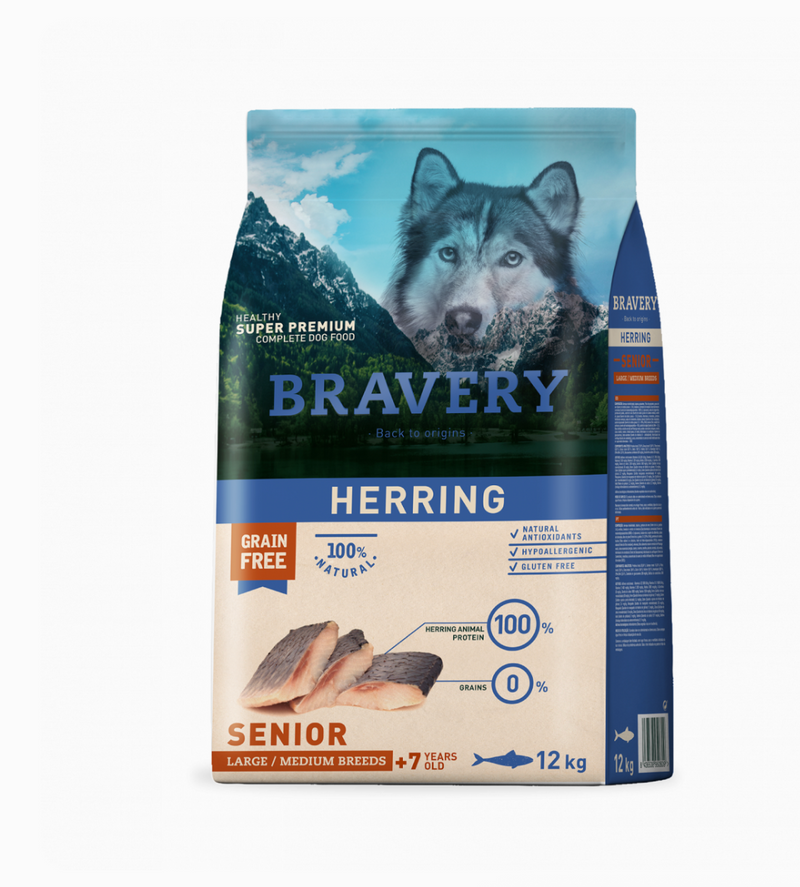 BRAVERY HERRING SENIOR Medium Large 12 Kg