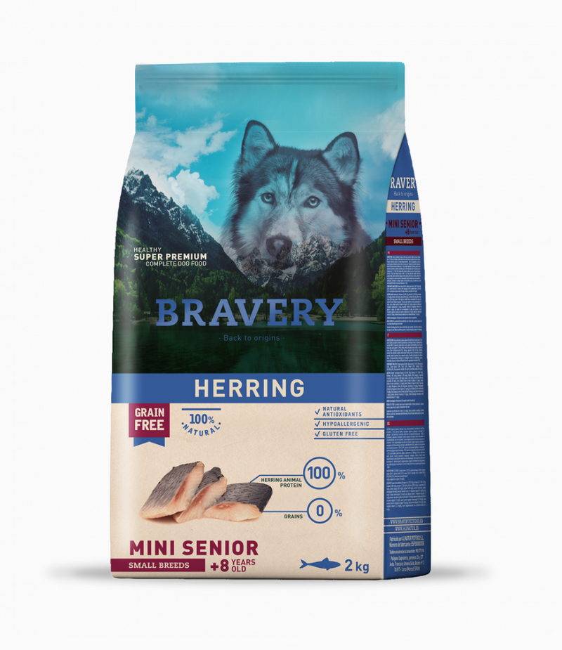 BRAVERY HERRING SENIOR Small Breeds 2 Kg