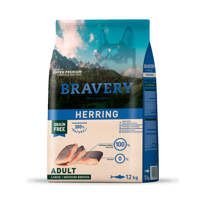 BRAVERY Herring Adult Medium Large 12 Kg