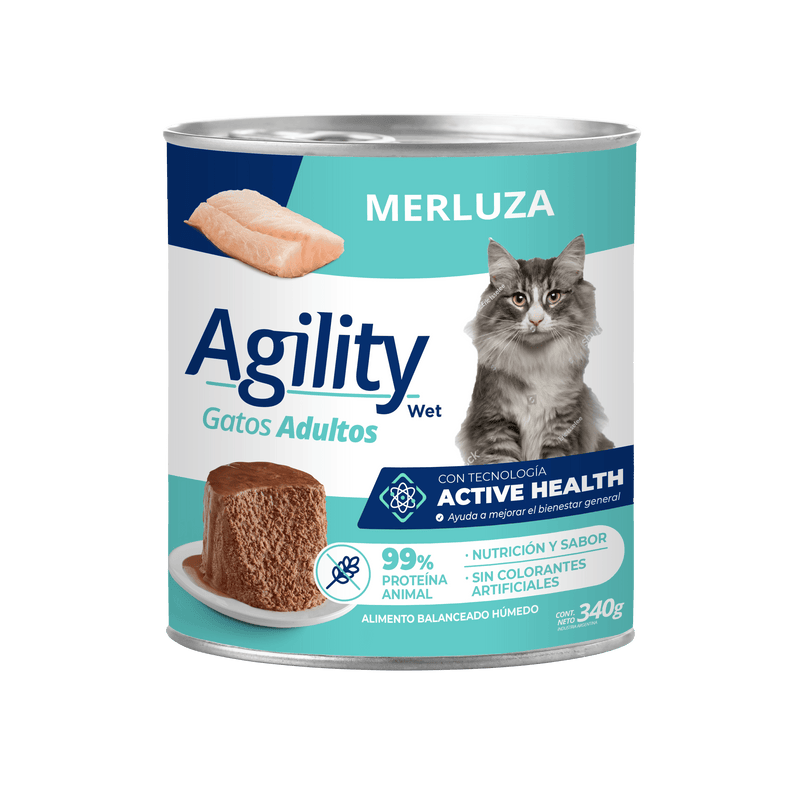 Comida Húmeda Agility Lata Gato Adulto Merluza 340 g