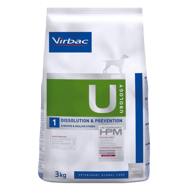 Virbac Veterinary HPM Urology - U1 Disolution & Prevention para perros 3 Kg